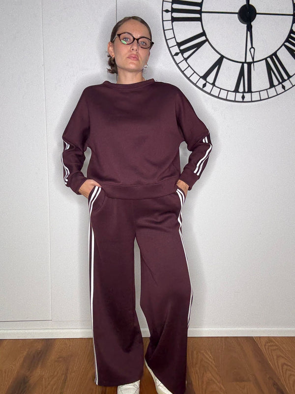 COORDINATO TUTA MODELLO ADIDAS BORGOGNA RIGA BIANCA