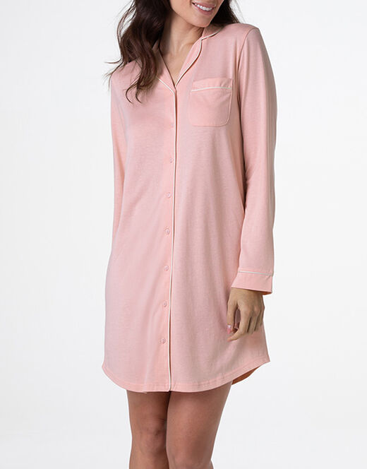 LOVABLE CAMICIA DA NOTTE APERTA IN MODAL ROSA VINTAGE