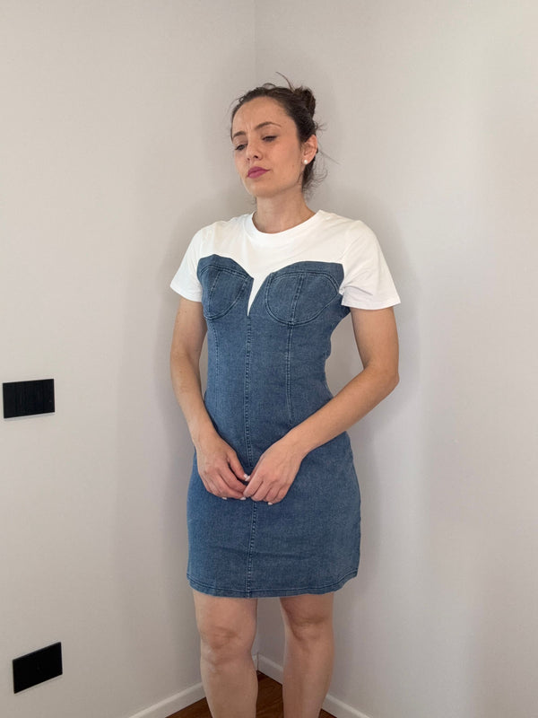 ABITO "DENIM"FINTO COORDINATO