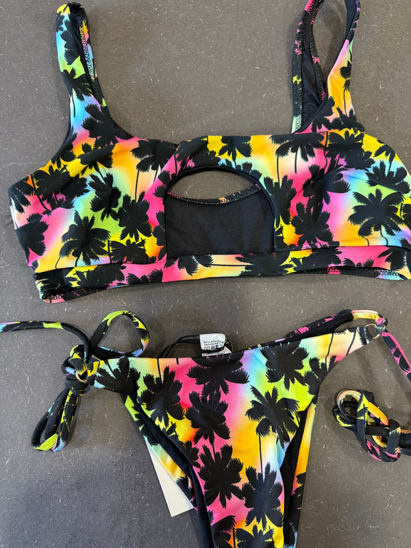 MATTINèE BIKINI PALME NERO