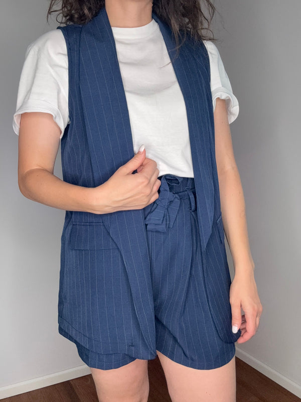 COORDINATO GESSATO BLU