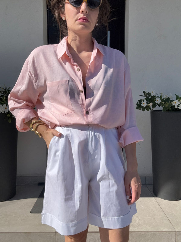 CAMICIA IN SIMILINO OVER ROSA PESCA