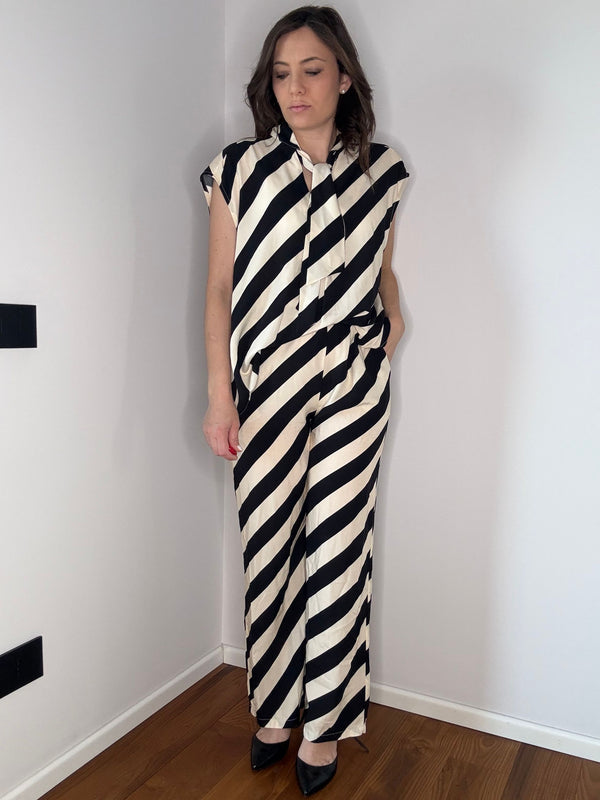 COORDINATO "SILLY" RIGA BEIGE/NERO