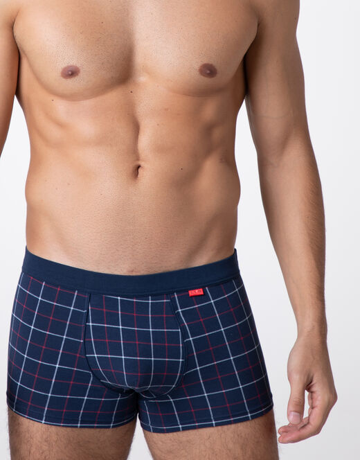 LOVABLE BOXER UOMO BLU CHECK
