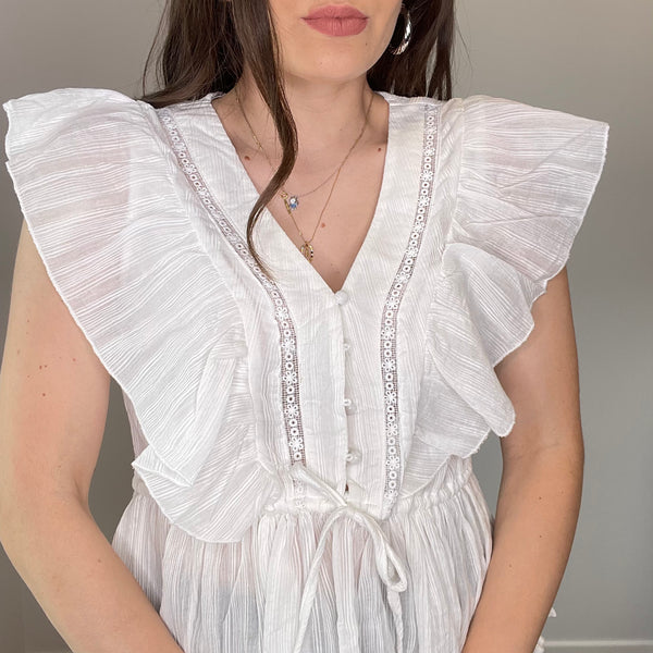 Camicia con volant 8937