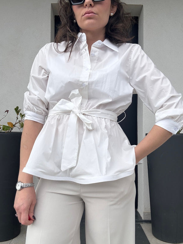CAMICIA BALLON CON FUSCIACCA BIANCA