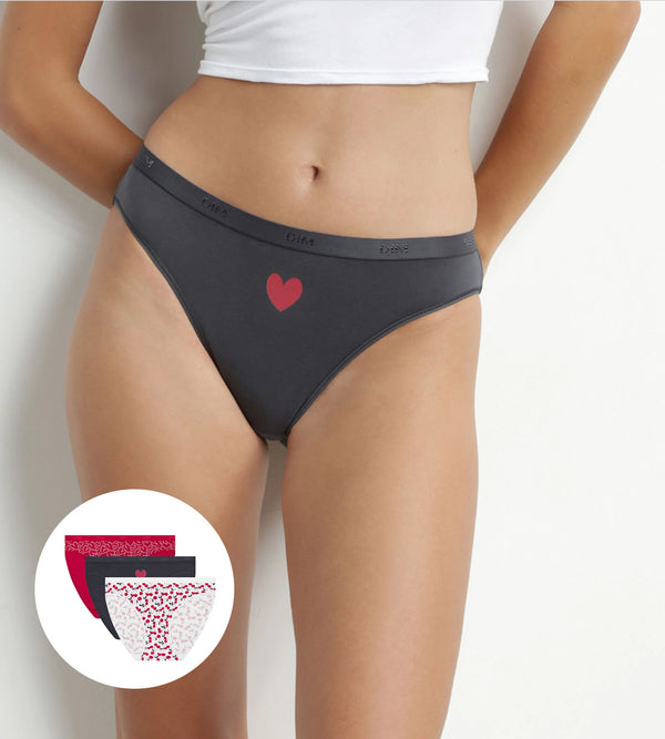 DIM SLIP DONNA POCKETS CONF.X3 ROSSO