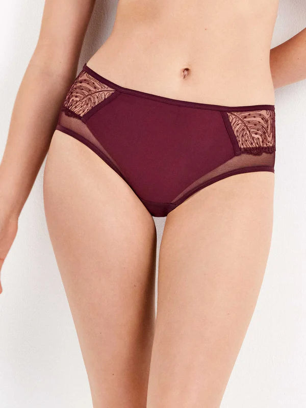 GISELA SLIP AMPIO "CAPACITY" MELANZANA