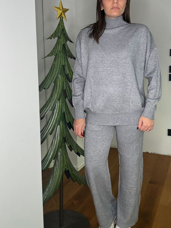COORDINATO "ANNARITA" MEZZO COLLO GRIGIO