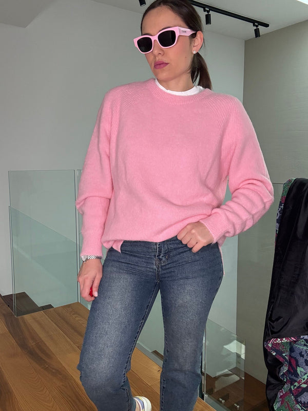 MAGLIONE ‘BASIC BY LUMINA 27%ALPACA’ ROSA