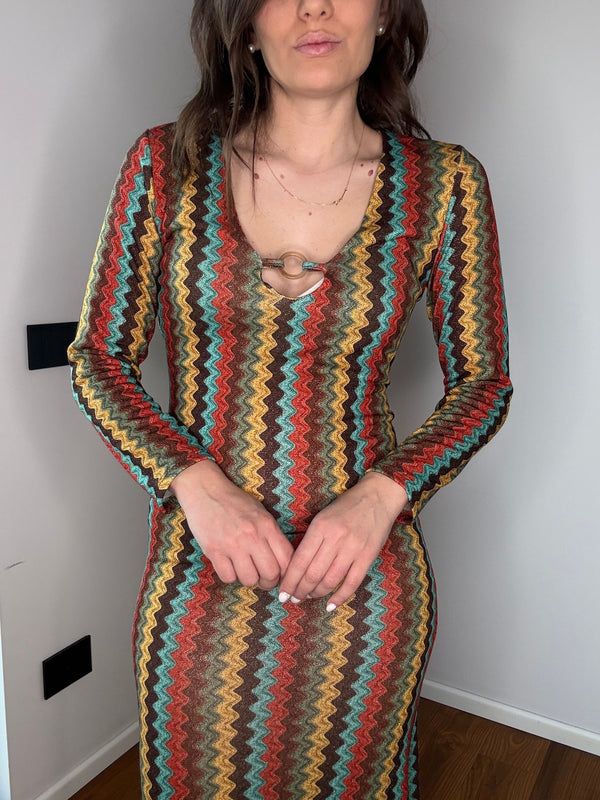 ABITO "MISSONI" LUNGO MARRONE