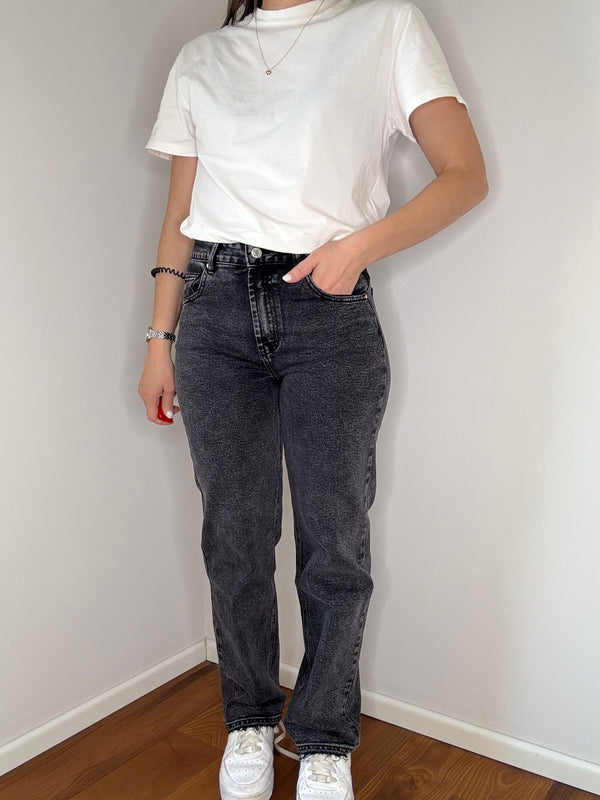 JEANS GAMBA DRITTA "BODINERO" DENIM NERO