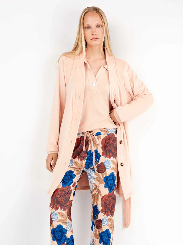 GISELA VESTAGLIA DONNA IN PILE ROSA