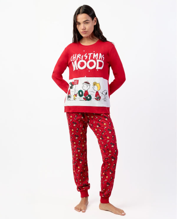 PEANUTS PIGIAMA DONNA "SNOOPY"NATALE