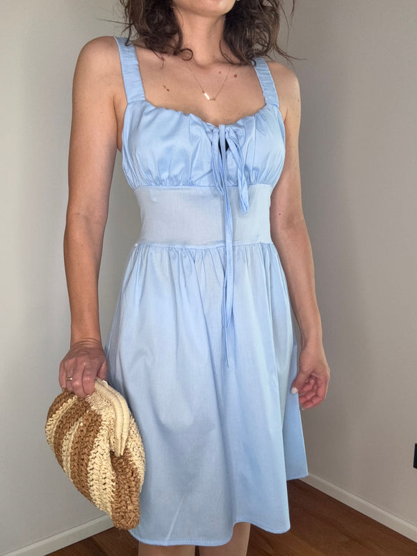 ABITO "PRISCILLA2 98%COTONE CELESTE