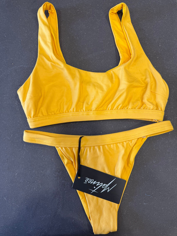 MATINèE BIKINI TINTA UNITA OCRA