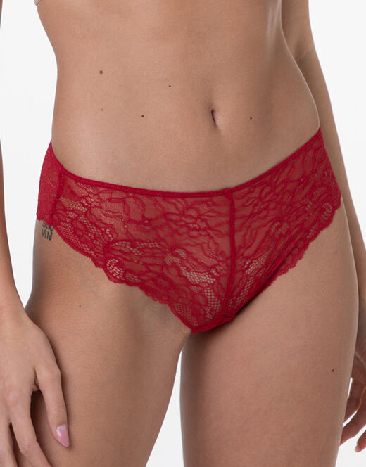 LOVABLE SLIP DONNA "PANTIES" IN PIZZO ROSSO