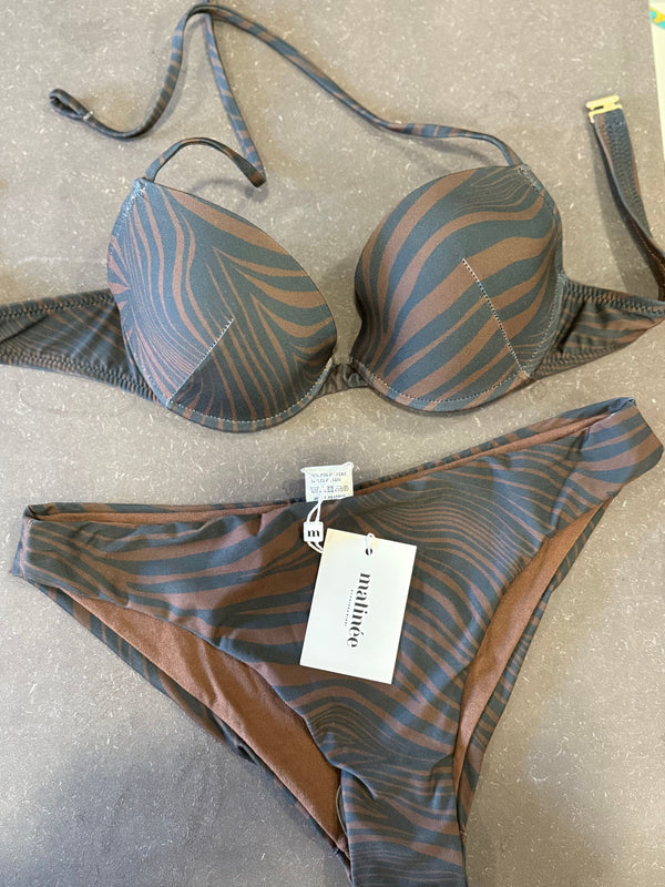MATINèE BIKINI ZEBRATO NERO