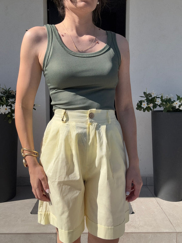 CANOTTA BASIC A COSTINA VERDE MILITARE