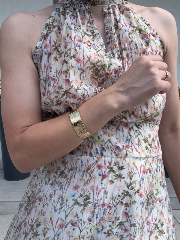 BRACCIALE RIGIDO "PINAMOSS" ORO