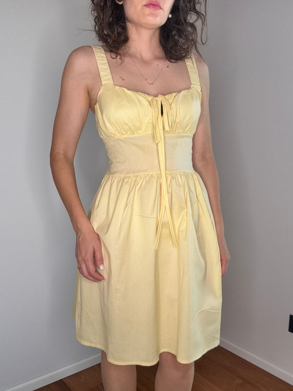 ABITO "PRISCILLA2 98%COTONE GIALLO