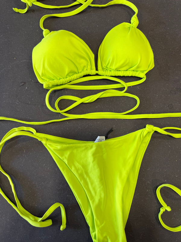 MATINèE BIKINI VERDE FLUO TINTA UNITA