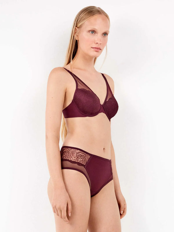 GISELA REGGISENO BRALETTE "CAPACITY" MELANZANA