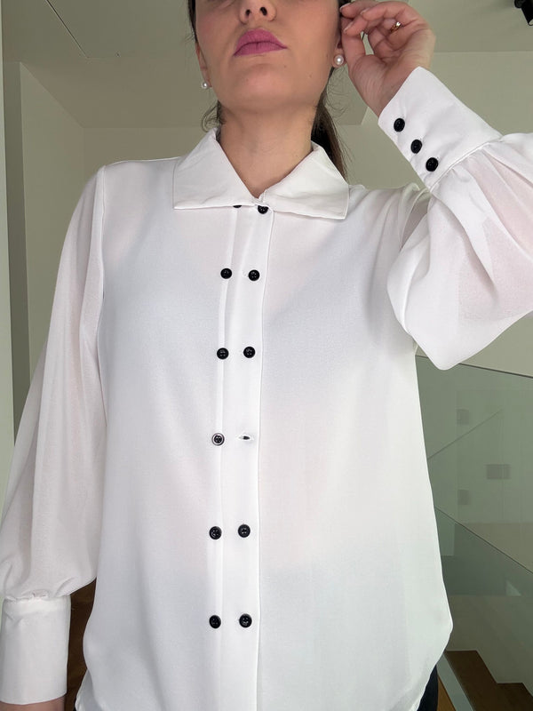 CAMICIA "DOPPIO BOTTONE" BIANCA