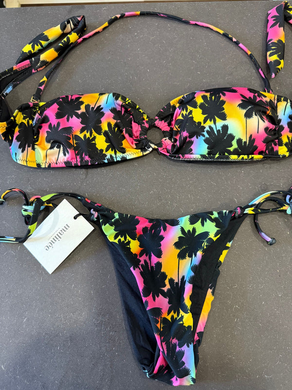MATINèE BIKINI CON FASCIA PALME NERO